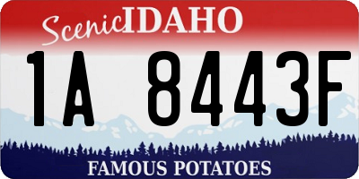 ID license plate 1A8443F