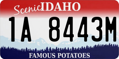 ID license plate 1A8443M