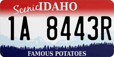 ID license plate 1A8443R