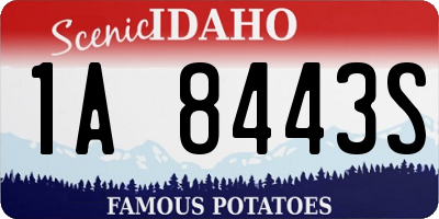 ID license plate 1A8443S