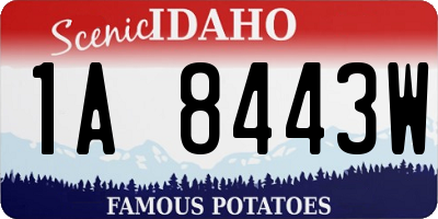 ID license plate 1A8443W