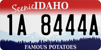 ID license plate 1A8444A