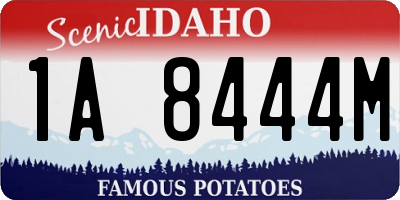 ID license plate 1A8444M
