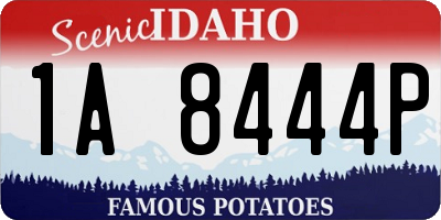 ID license plate 1A8444P