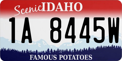 ID license plate 1A8445W