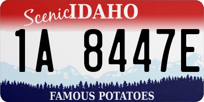ID license plate 1A8447E