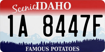 ID license plate 1A8447F