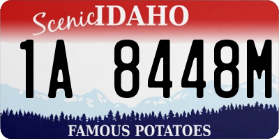 ID license plate 1A8448M