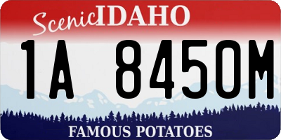 ID license plate 1A8450M