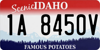 ID license plate 1A8450V