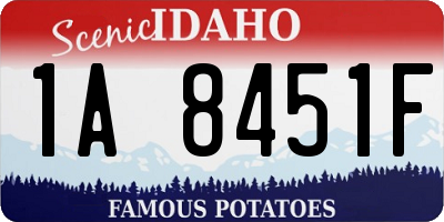 ID license plate 1A8451F