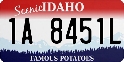ID license plate 1A8451L