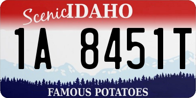 ID license plate 1A8451T
