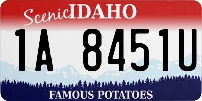 ID license plate 1A8451U
