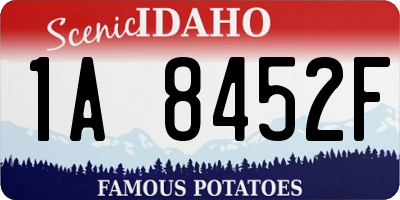 ID license plate 1A8452F