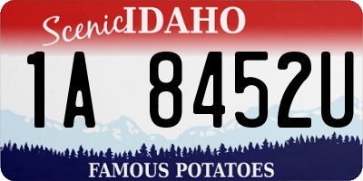ID license plate 1A8452U