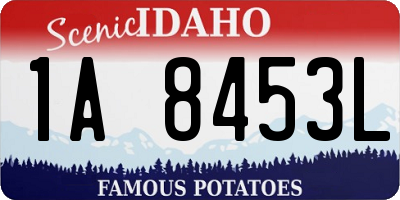ID license plate 1A8453L