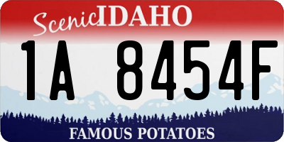 ID license plate 1A8454F
