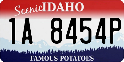 ID license plate 1A8454P