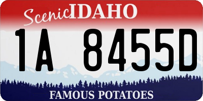ID license plate 1A8455D