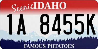 ID license plate 1A8455K
