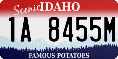ID license plate 1A8455M