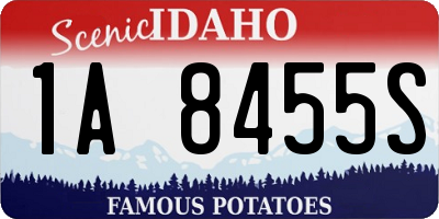 ID license plate 1A8455S