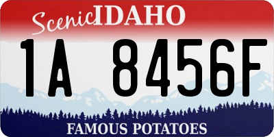 ID license plate 1A8456F