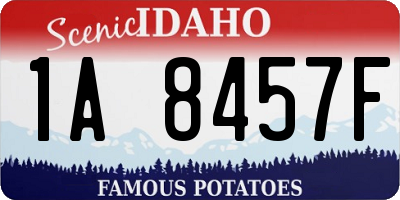 ID license plate 1A8457F