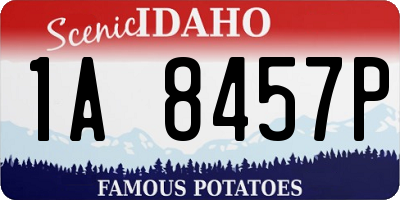 ID license plate 1A8457P