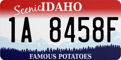 ID license plate 1A8458F