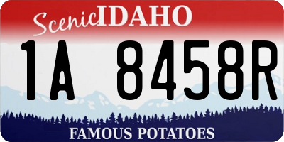 ID license plate 1A8458R