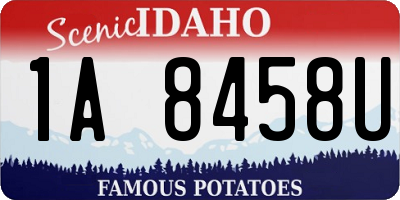 ID license plate 1A8458U