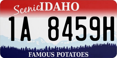ID license plate 1A8459H
