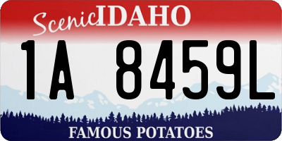 ID license plate 1A8459L