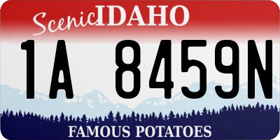 ID license plate 1A8459N