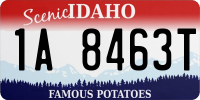 ID license plate 1A8463T
