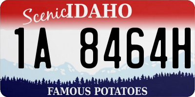 ID license plate 1A8464H