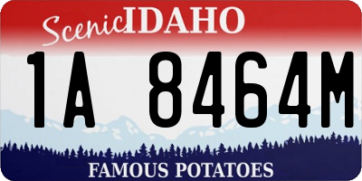ID license plate 1A8464M
