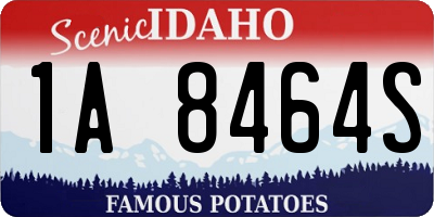 ID license plate 1A8464S