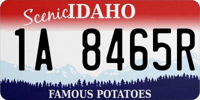 ID license plate 1A8465R
