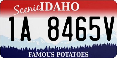 ID license plate 1A8465V