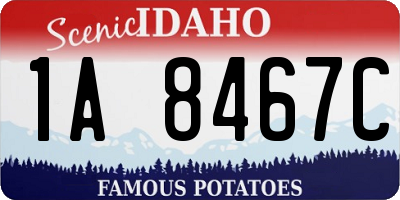 ID license plate 1A8467C