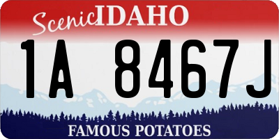 ID license plate 1A8467J