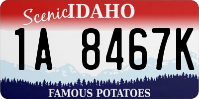 ID license plate 1A8467K