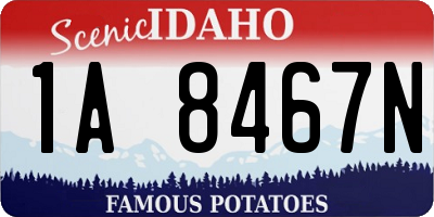 ID license plate 1A8467N