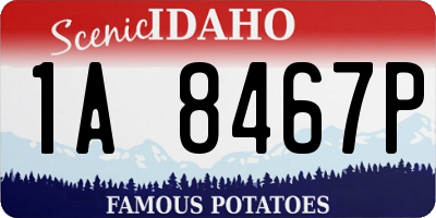 ID license plate 1A8467P