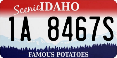 ID license plate 1A8467S