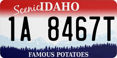 ID license plate 1A8467T