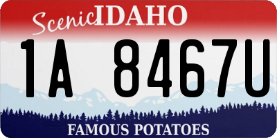 ID license plate 1A8467U
